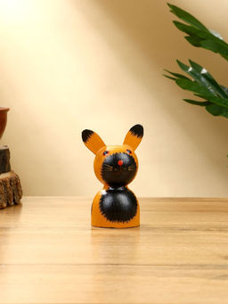 Набор сувенирный Зайки, h=14 см, h=13 см, h=10 см, дерево, рыжий