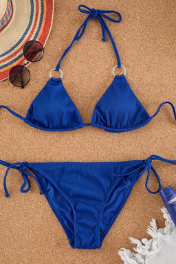 Siyah Ucgen Aksesuarl? Dokulu Regular Bikini Tak?m? TBESS25BT00037 - Trendyolmilla фото 6