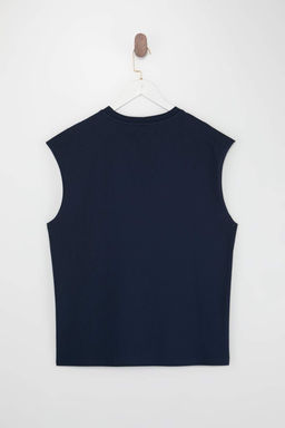 TRENDYOL MAN Siyah Oversize/Genis Kesim Kabar?k Yaz? Bask?l? Etiketli T-Shirt/Atlet TMNSS24AL00005 - Trendyolmilla фото 33