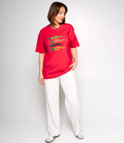 Футболка #КТ2550, красный - Dommod фото 4