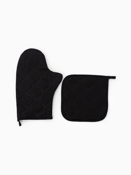 Кухонный набор «Этель. Правила дома»: варежка-прихватка 20×28 см, прихватка 19×19 см