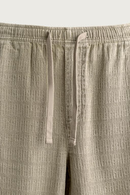 PANTAL?N RELAXED FIT JACQUARD LAVADO / Khaki - Zara фото 7