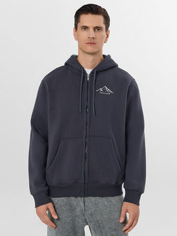 Жакет на молнии серый