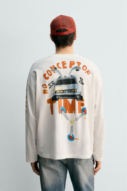 CAMISETA ILUSTRACI?N BACK TO THE FUTURE UCS LLC AND AMBLIN X DYLAN?S T-SHIRT CLUB X ZARA / blanco  фото 3