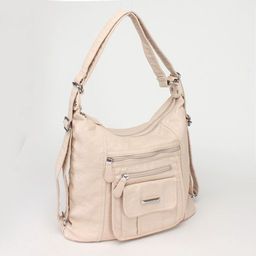 Сумка женская искусственная кожа Guecca-1663 (рюкзак change), 2отд, св, бежевый SALE 236027