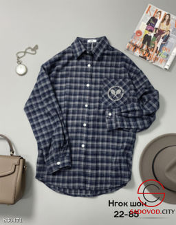 Рубашка женская в клетку