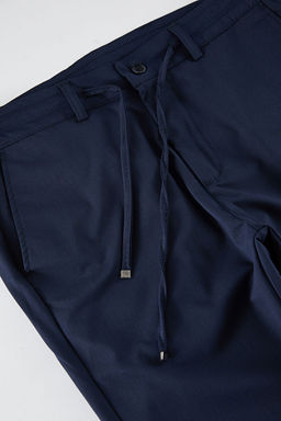 TRENDYOL MAN Siyah Slim Fit Beli Baglama Detayl? Lastikli Kumas Dokuma Pantolon TMNAW25PL00029 - Trendyolmilla фото 7