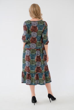 Платье женское из кулирки Софи спилы зеленые - Амадэль фото 10