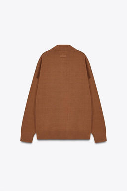 OVERSIZED PLAIN KNIT POLO SHIRT - Zara фото 5