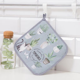 Прихватка Романтика 19х19 саржа,100% х/л,ватин 250г/м2