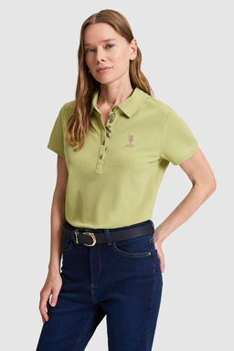 Kad_n Ye_il Polo Yaka Basic Ti__rt