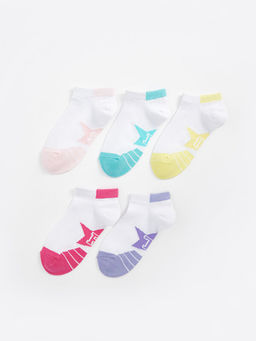 Desenli K?z ?ocuk Patik ?orap 5li