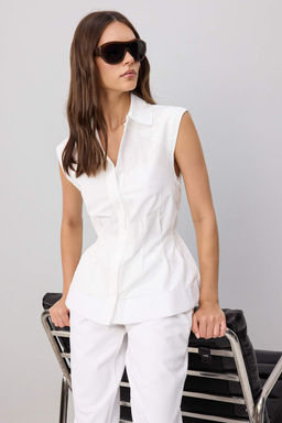 Beyaz Fitted Belden Oturan G_mlek TWOSS26GO00222