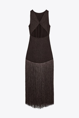 FRINGED FITTED DRESS - Zara фото 9