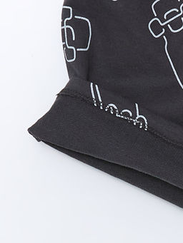 Beli Lastikli Bask?l? Erkek ?ocuk ?ort