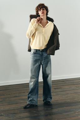 TRF MID-WAIST BAGGY BALLOON JEANS