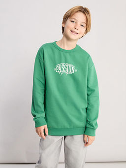 Bisiklet Yaka Erkek ?ocuk Sweatshirt 2li