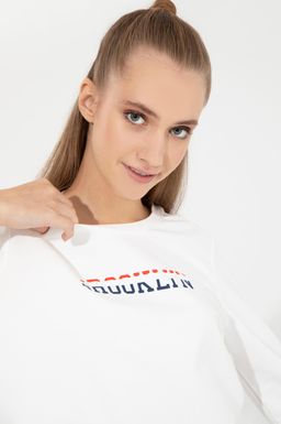 U. S. Polo Assn Женский свитшот цвета экрю с круглым вырезом - U.s. polo assn фото 3