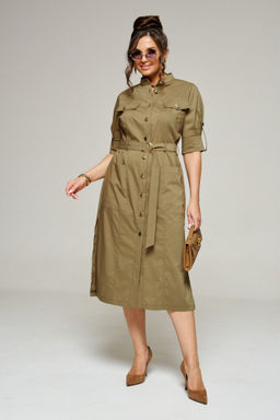 Платье 6339 оливка, Платье, Пояс - Beautiful and free фото 7