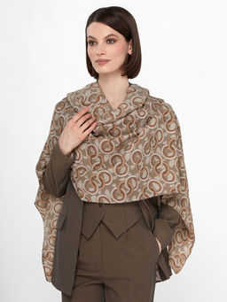 Большой, мягкий, тонкий и очень нежный двусторонний палантин с рисунком - Tantino фото 10