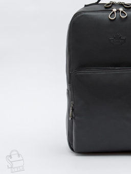 Рюкзак мужской кожаный 3921Z black Zinimsk