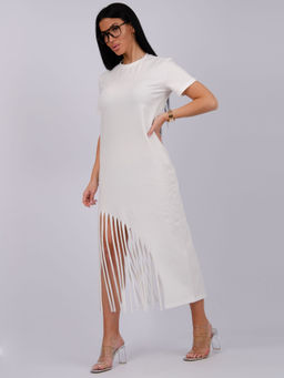 Платье Калипсо 6 молоко, трикотаж - Малина фото 3