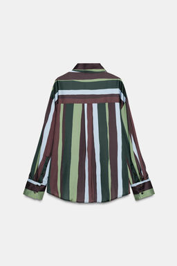 STRIPED SATIN BLOUSE - Zara фото 7