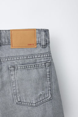 BERMUDA DENIM STRAIGHT / Gris medio - Zara фото 4