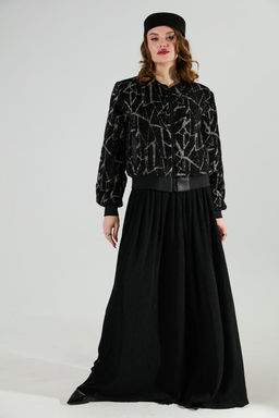 Бомбер NIKVA н435-2 чёрная геометрия  фото 9