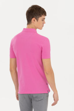 Мужская розовая базовая футболка с воротником-поло Неожиданная скидка в корзине - U.s. polo assn фото 5