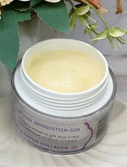 Гель-маска-корректор для лица V-типа MANGOSTEEN-GOA express-lifting NATIVE COLLAGEN 3D Код 1703 - вес 200 г - Шоконат фото 4