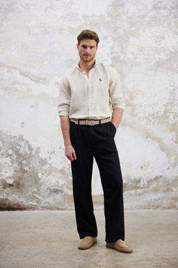 TRENDYOL MAN Tas Limited Edition %100 Keten Regular Fit Gomlek TMNSS25GO00057 - Trendyolmilla фото 8