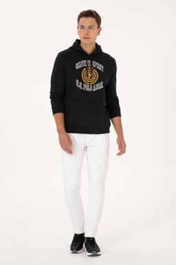 Erkek Regular Fit Kap__onlu _ardonlu Siyah Sweatshirt - U.s. polo assn фото 4
