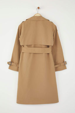 Vizon Kruvaze Oversize Uzun Trenckot TWOAW26TR00010 - Trendyolmilla фото 14