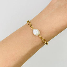 Браслет на цепочке с Жемчугом 16 см +