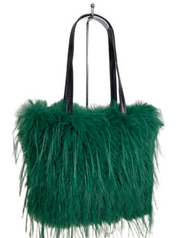 Женская сумка из искусственного меха, цвет зеленый