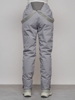 Полукомбинезон утепленный зимний горнолыжный светло-серого цвета