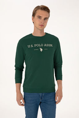Erkek Koyu Ye_il Basic Sweatshirt Sepette S_rpriz _ndirim