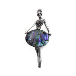 Брошь "Балерина мини" со вставкой из гелиотиса