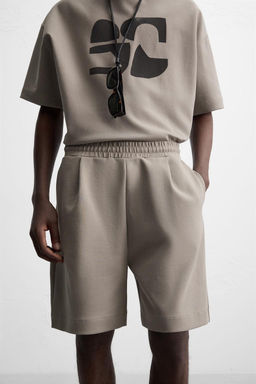 PLEATED TECHNICAL BERMUDA SHORTS - Zara фото 14