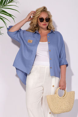 Рубашка Liliana 1313 голубой  фото 4