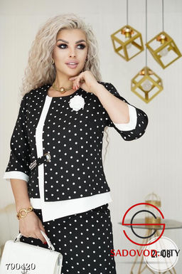 Женский костюм с юбкой в горошек - Bruno фото 4