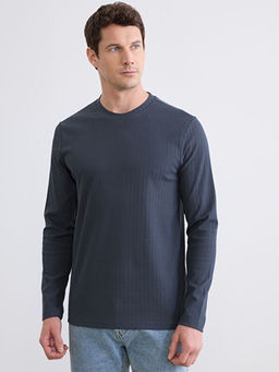 Bisiklet Yaka Uzun Kollu Ribana Erkek Ti??rt