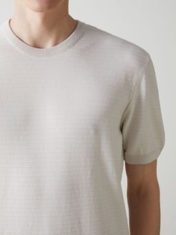 Bisiklet Yaka K?sa Kollu Erkek Triko Kazak