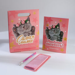 Подарочный набор, ежедневник, блок бумаги и ручка Самая милая