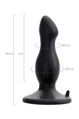 Анальная втулка TOYFA POPO Pleasure Antlia, силиконовая, черная,10,5 см  фото 7