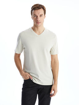 V Yaka K?sa Kollu Penye Erkek Ti??rt