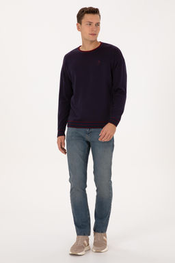 Erkek Comfort Fit Yaka Detayl_ Lacivert Kazak - U.s. polo assn фото 4