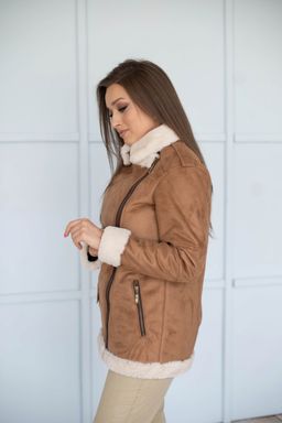 Дублёнка женская демисезонная 22570 (кэмел) - Kankan фото 2