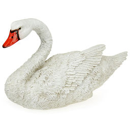 Скульптура-фигура для сада из полистоуна "Лебедь большой" 49х30см (Россия)
